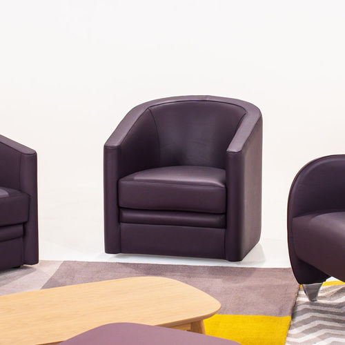 Poltrona contemporanea - MERCURE - Neology - in pelle / in tessuto / viola