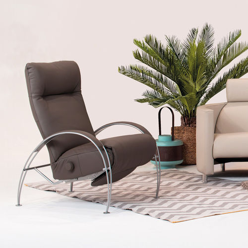 Poltrona relax contemporanea - COBALT - Neology - in pelle / in tessuto / in acciaio