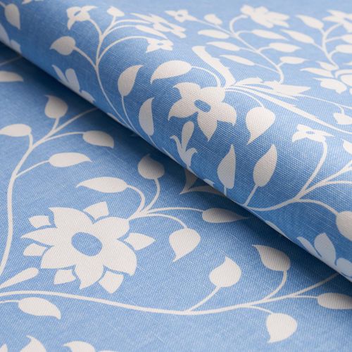 Tessuto da tappezzeria - JAIPUR MUGHAL FLOWER  - F. SCHUMACHER & CO. - a fiori / in cotone / in lino