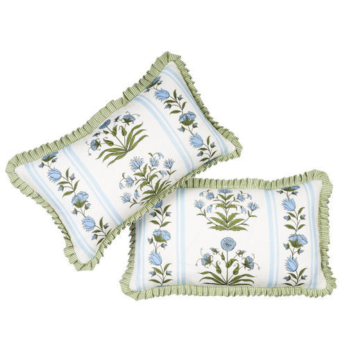 Cuscino in lino - ROYAL POPPY  - F. SCHUMACHER & CO. - in piume / rettangolare / per uso residenziale