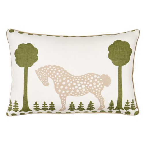 Cuscino in cotone - POLKA DOT PONY  - F. SCHUMACHER & CO. - in lino / rettangolare / per uso residenziale