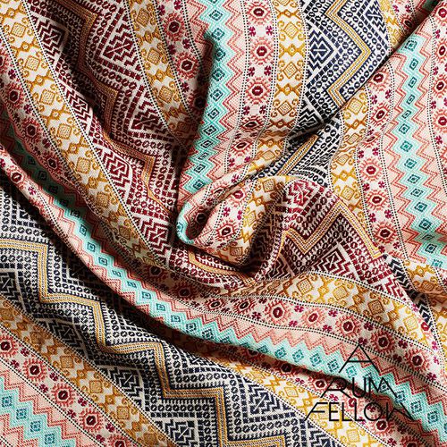 Tessuto da tappezzeria - HOLMUL HAND WOVEN  - F. SCHUMACHER & CO. - con motivi geometrici / in cotone / tessitura