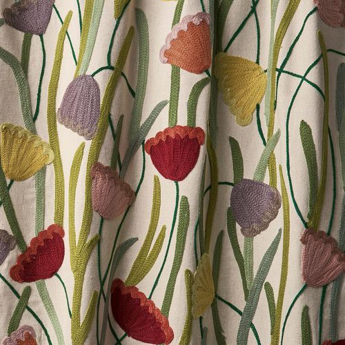 Tessuto da tappezzeria - DECO FLOWER EMBROIDERY - F. SCHUMACHER & CO. - per tende / a fiori / in cotone