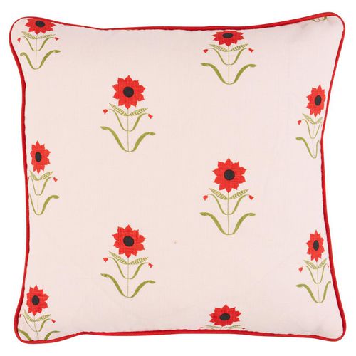 Cuscino in lino - PEG NORRISS : FORGET ME NOTS   - F. SCHUMACHER & CO. - in piume / quadrato / per uso residenziale