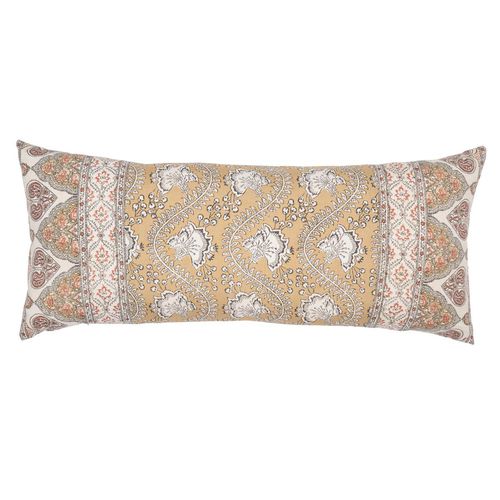 Cuscino in cotone - JACARANDA : TOMBAY  - F. SCHUMACHER & CO. - in piume / rettangolare / per uso residenziale