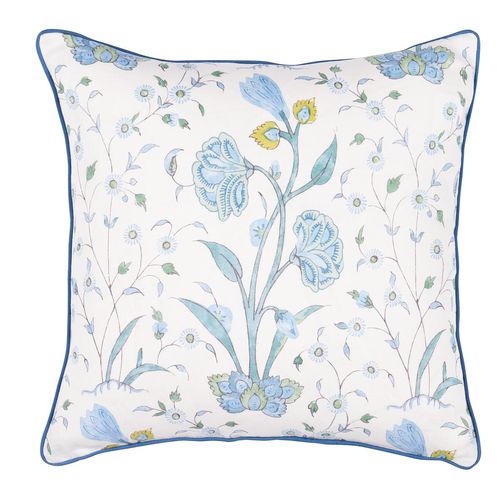 Cuscino in cotone - JACARANDA : KHILANA FLORAL - F. SCHUMACHER & CO. - in lino / in piume / quadrato