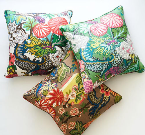 Tessuto da tappezzeria - CHIANG MAI DRAGON  - F. SCHUMACHER & CO. - per tende / per tende a rullo / a fiori