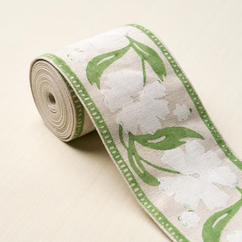 Bordura in cotone - ADRA HAND BLOCKED TAPE - F. SCHUMACHER & CO. - in lino / lineare