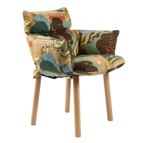 Poltrona classica - CAPELLINI LUD'INA  - F. SCHUMACHER & CO. - in tessuto / in legno / imbottita