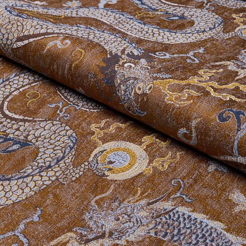 Tessuto da tappezzeria - SERPENTINE DRAGON   - F. SCHUMACHER & CO. - con animali / in cotone / in lino