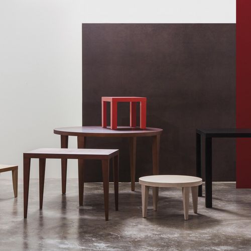 Tavolino basso contemporaneo - SISTEMA SP - Andreu World - in faggio / con supporto in faggio / rettangolare