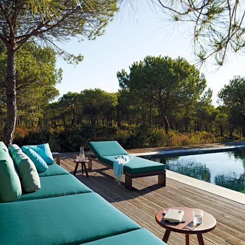 Lettino prendisole contemporaneo - LANDSCAPE ALU - Andreu World - marrone