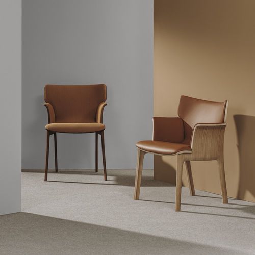 Sedia contemporanea - ADELA REX - Andreu World - da interno / in tessuto / in legno compensato
