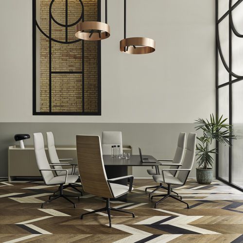 Sedia contemporanea - CAPRI - Andreu World - da interno / in noce / in alluminio