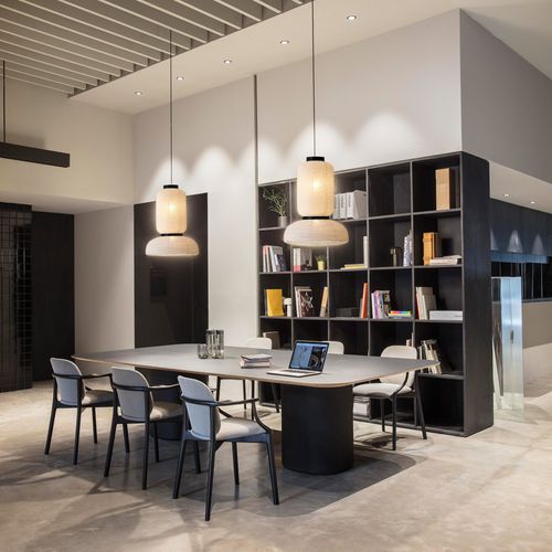 Sedia contemporanea - SOLO - Andreu World - da interno / in tessuto / in legno compensato