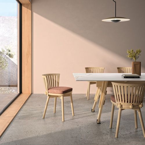 Sedia contemporanea - OLENA - Andreu World - da interno / in tessuto / in rovere