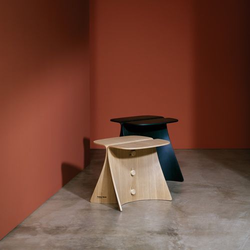 Ottomana contemporanea - ALLA  - Andreu World - in rovere / in legno compensato / quadrata