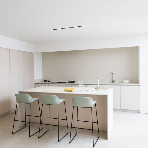 Sgabello da bar contemporaneo - NUEZ - Andreu World - in alluminio / in acciaio / con supporto in metallo
