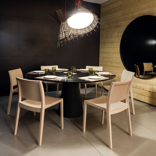 Sedia visitatore contemporanea - DUOS  - Andreu World - da interno / in tessuto / con supporto in legno