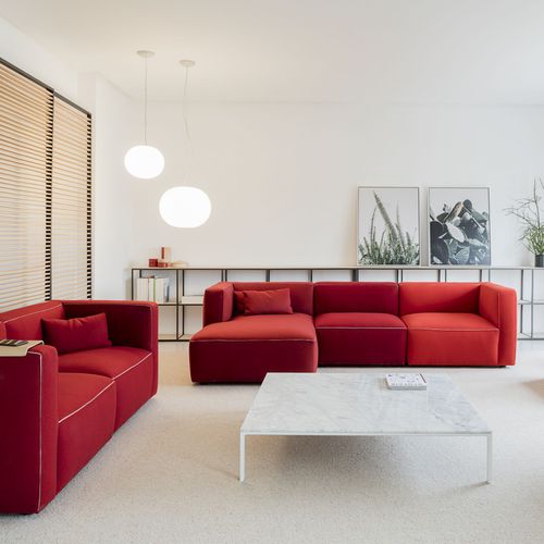 Divano modulare - DADO - Andreu World - contemporaneo / in tessuto / grigio