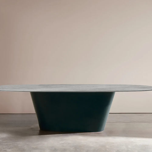 Tavolo design minimalista - PROA - Andreu World - in legno / in iroko / con supporto in legno