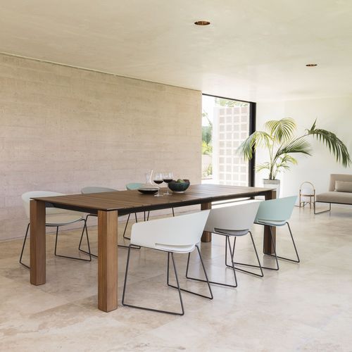 Tavolo da pranzo contemporaneo - WIND - Andreu World - in ceramica / in alluminio / rettangolare