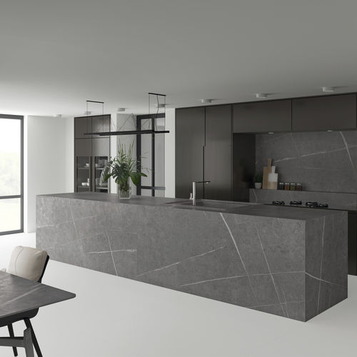 Piano di lavoro in gres porcellanato - SENDA ITOP GRIS NATURAL - INALCO - da cucina / da bagno / da esterno