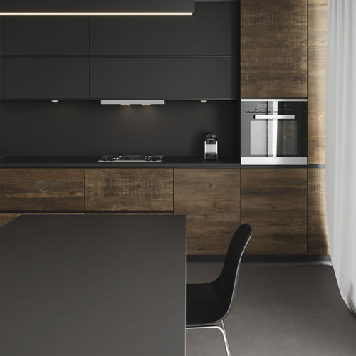 Piano di lavoro in gres porcellanato - SILK ITOP NEGRO NATURAL - INALCO - da cucina / da bagno / da esterno