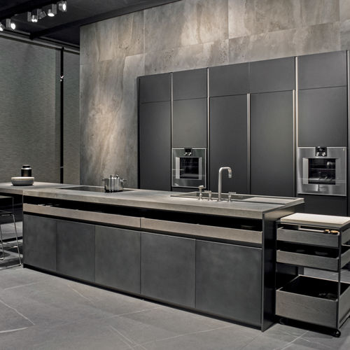 Piano di lavoro in gres porcellanato - VINT ITOP GRIS NATURAL - INALCO - da cucina / da bagno / da esterno