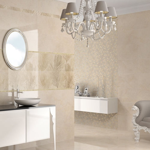 Piastrella in gres porcellanato - CREMA MARFIL - KERABEN - levigata / da interno / da parete