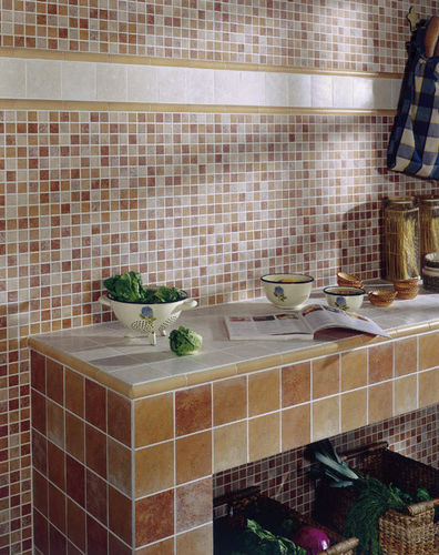 Mosaico in ceramica - TRADITIONAL PRINTING : TERUEL - REALONDA - levigato / da interno / da cucina