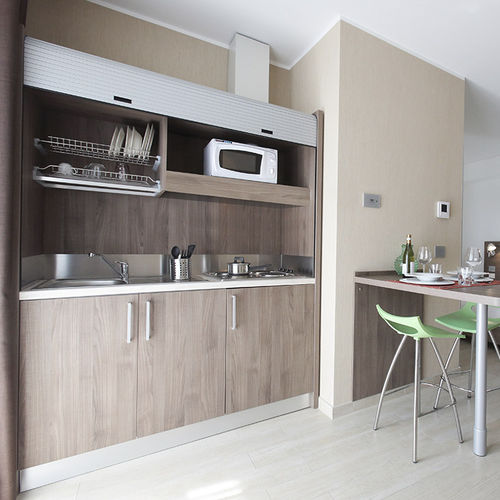 Cucina contemporanea - 11 - MOBILSPAZIO S.r.l - in melaminico / modulare / a scomparsa