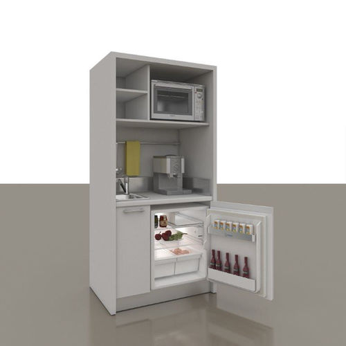 Mini cucina compatta - 44 - MOBILSPAZIO S.r.l - in melaminico / a scomparsa / con elettrodomestici integrati