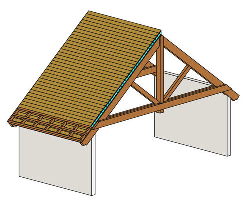 Pannello sandwich per tetto - ISOBOIS - Haas - rivestimento in legno / anima in polistirene