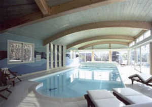 Trave in legno lamellare - PISCINE-BAR/AUBE - Haas - a sezione rettangolare / ad arco