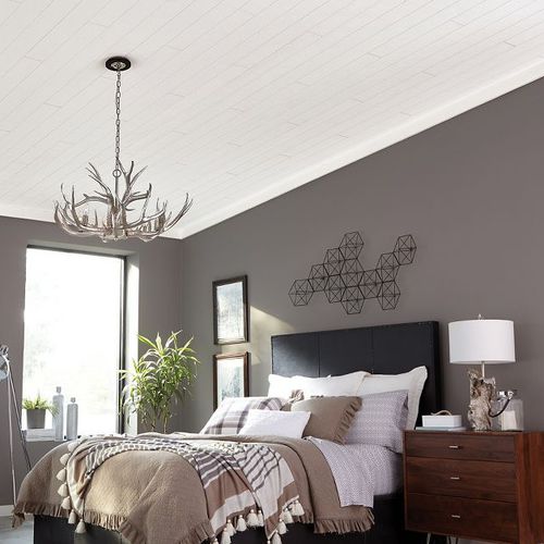 Controsoffitto in MDF - WOODHAVEN WOVEN  - Armstrong ceilings - USA - a doghe / per sala da pranzo / per camera da letto