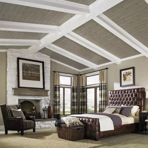 Controsoffitto in MDF - WOODHAVEN™ PLANKS WEATHERED - Armstrong ceilings - USA - a doghe / per sala da pranzo / per camera da letto