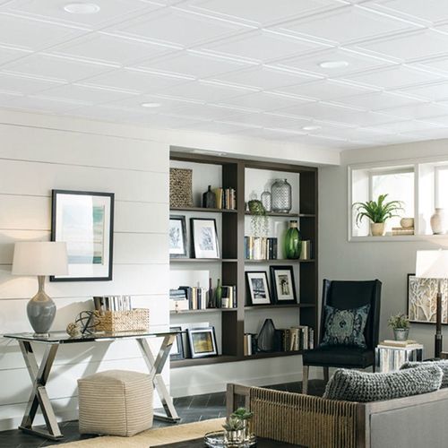 Controsoffitto in fibra minerale - LEDGES® - Armstrong ceilings - USA - in pannelli / per soffitta a cassettoni / da interno