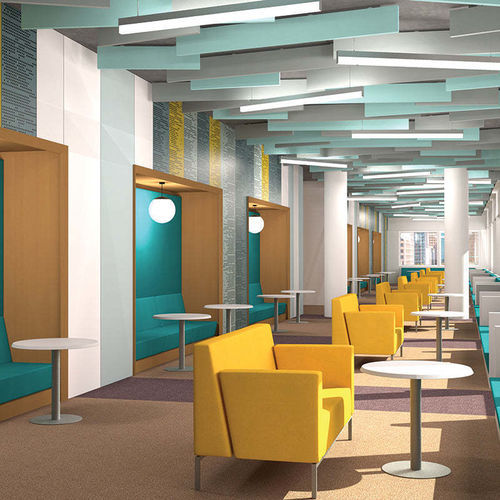 Controsoffitto in fibra minerale - SOUNDSCAPES&reg; BLADES - Armstrong ceilings - USA - a quadrotte / da interno / acustico