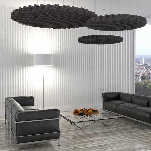 Controsoffitto in PET - CLARIO CLOUD CIRCLE - Armstrong ceilings - USA - in feltro / ad isola / per ufficio