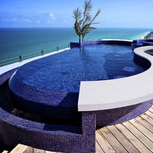 Piscina a straripamento - AKOYA PENTHOUSE  - Bradford Products LLC - su misura / da esterno / seminterrata