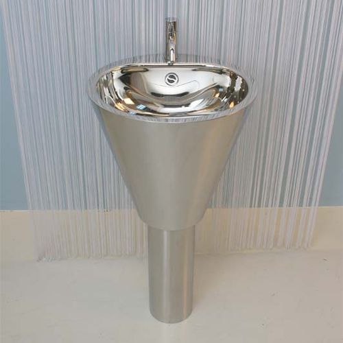 Lavabo autoportante - EUCLIDE - Rapsel International Srl - in acciaio inossidabile / conico / contemporaneo