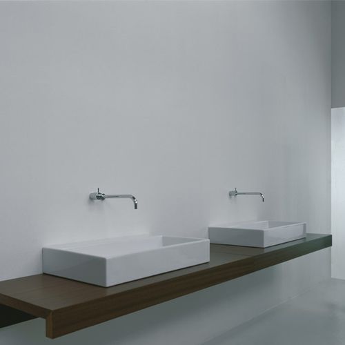Lavabo da appoggio - BARCELONA - Rapsel International Srl - in ceramica / rettangolare / contemporaneo