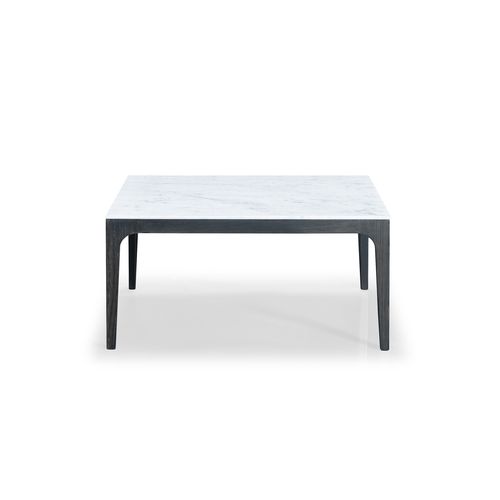 Tavolino basso contemporaneo - ARIA L - Rapsel International Srl - in noce / in marmo / con supporto in legno massiccio