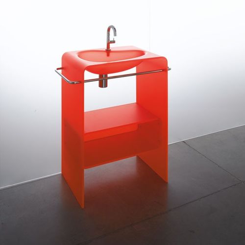 Lavabo autoportante - TOR-OFF - Rapsel International Srl - in acrilico / scultura / contemporaneo