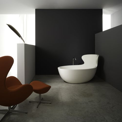 Vasca da bagno da appoggio - ARNE - Rapsel International Srl - in resina / bianca
