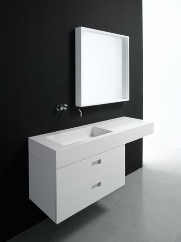 Mobile lavabo sospeso - INFINITY - Rapsel International Srl - in legno / contemporaneo / laccato