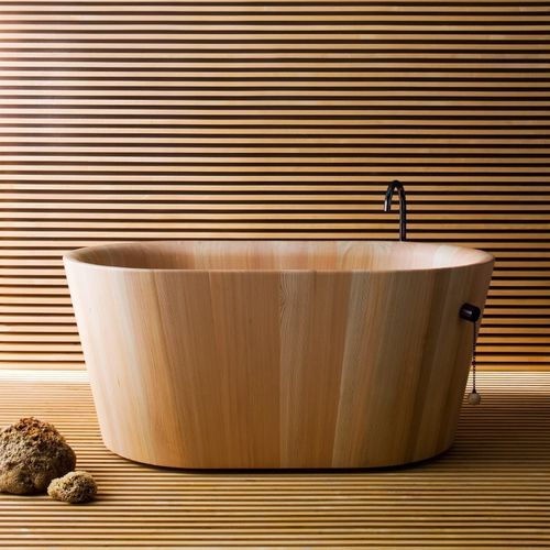 Vasca da bagno ovale - OFURO' - Rapsel International Srl - da appoggio / in legno