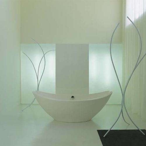 Vasca da bagno ovale - LAVASCA - Rapsel International Srl - da appoggio / in resina / bianca