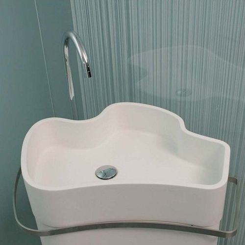 Lavabo autoportante - MYLOS  - Rapsel International Srl - in Cristalplant® / scultura / contemporaneo